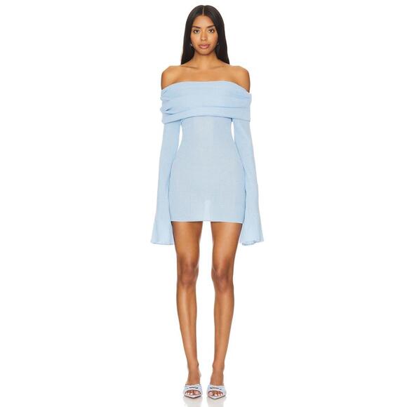 Seroya Dresses & Skirts - SEROYA Galli Mini Dress in Powder Blue